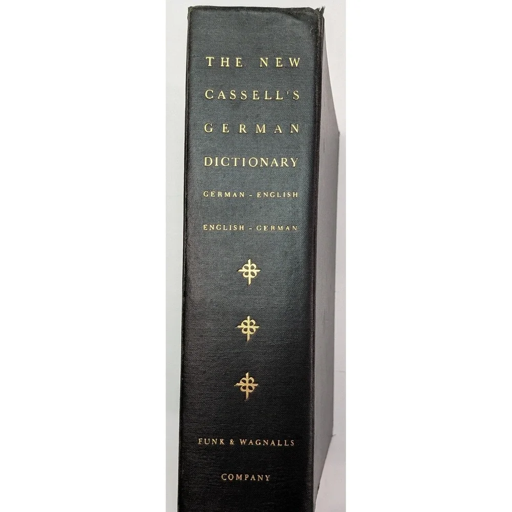 Funk & Wagnalls The New Cassells German Dictionary Hardcover Black Good Indexed